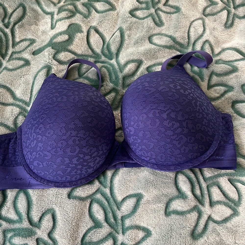 Leopard print lace push-up bra